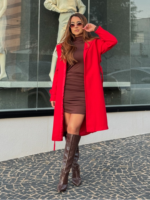 Sobretudo Sibéria Vermelho 