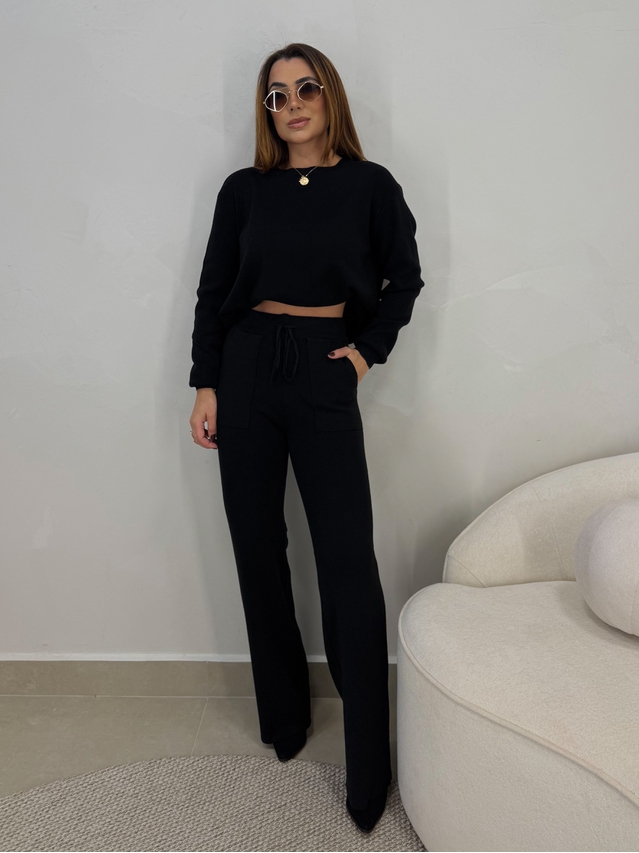Conjunto Tricot Santorini Preto 