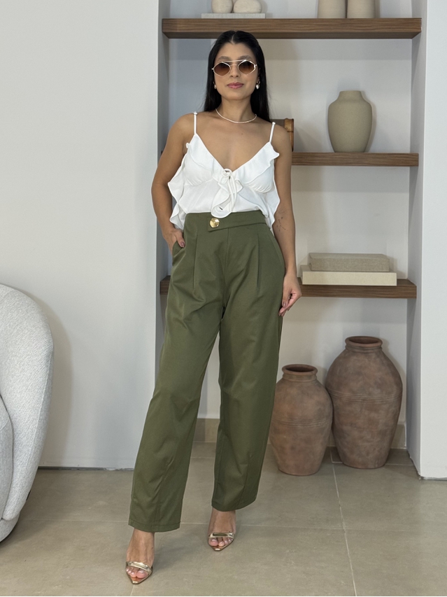 Calça Botão Filipinas Militar