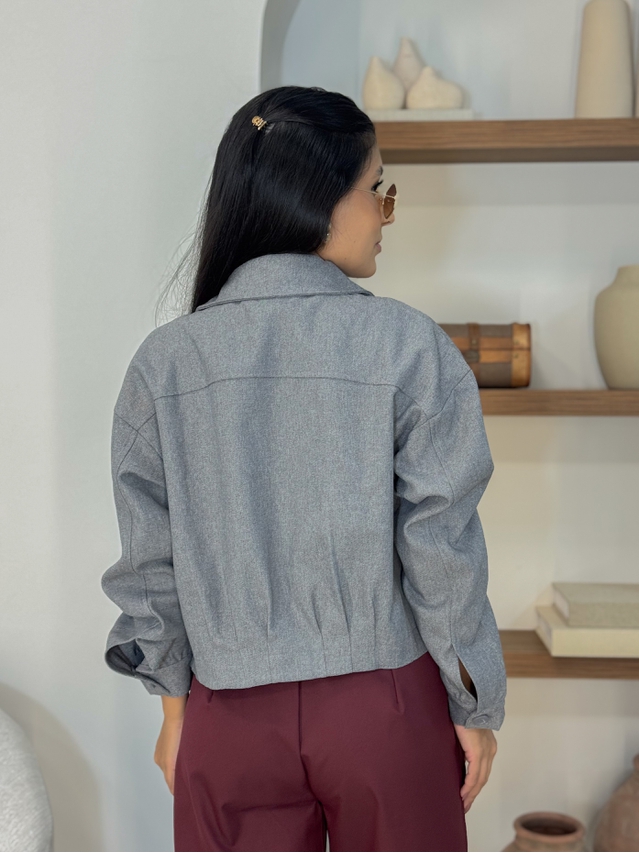 Jaqueta Bolso Anastacia Cinza