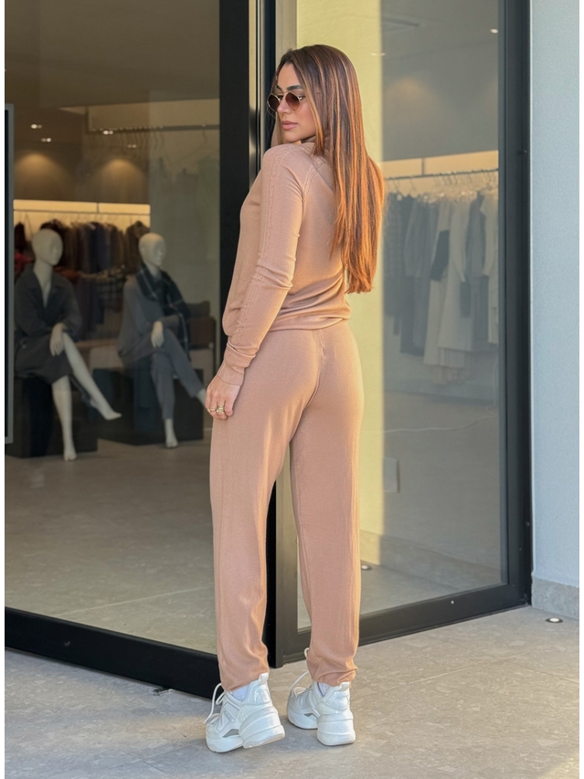 Conjunto Tricot Antonella Mocha Mousse