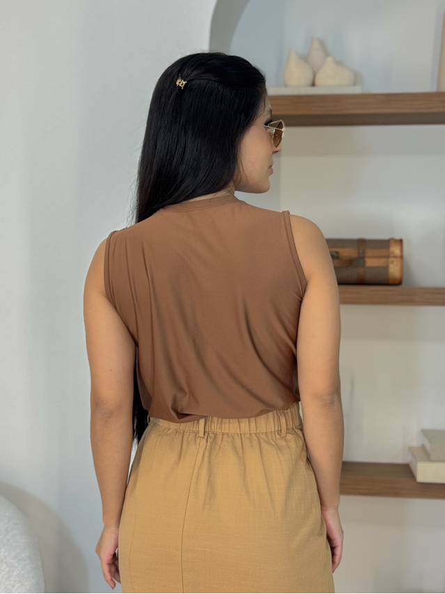 Blusa Gola Degage Café