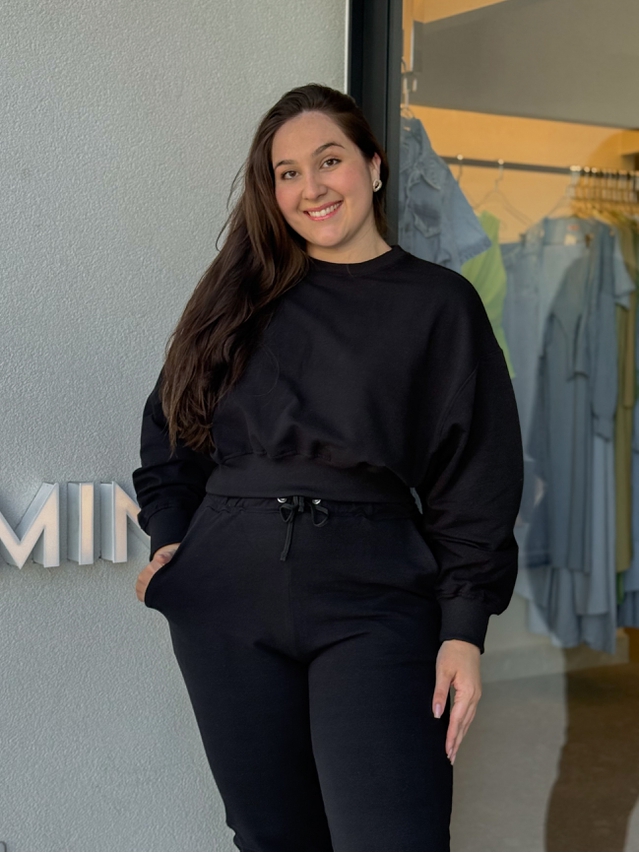 Conjunto Moletom Jogger Preto