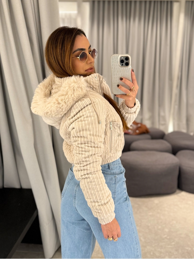 Casaco Pelo Fiorella Areia