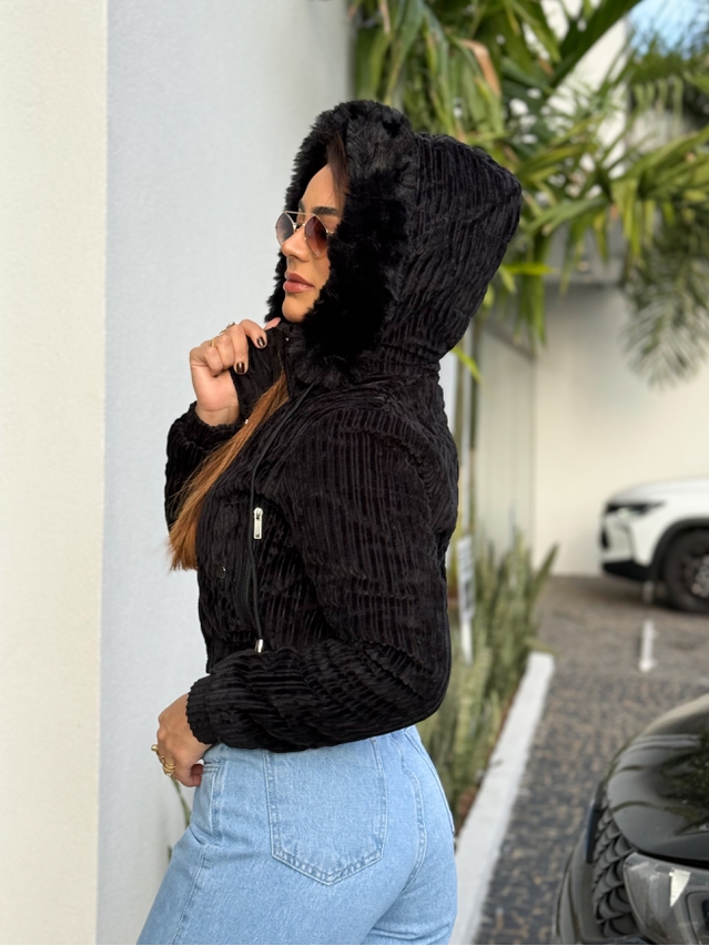 Casaco Pelo Fiorella Preto