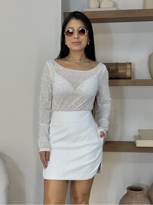 Body Strass Branco