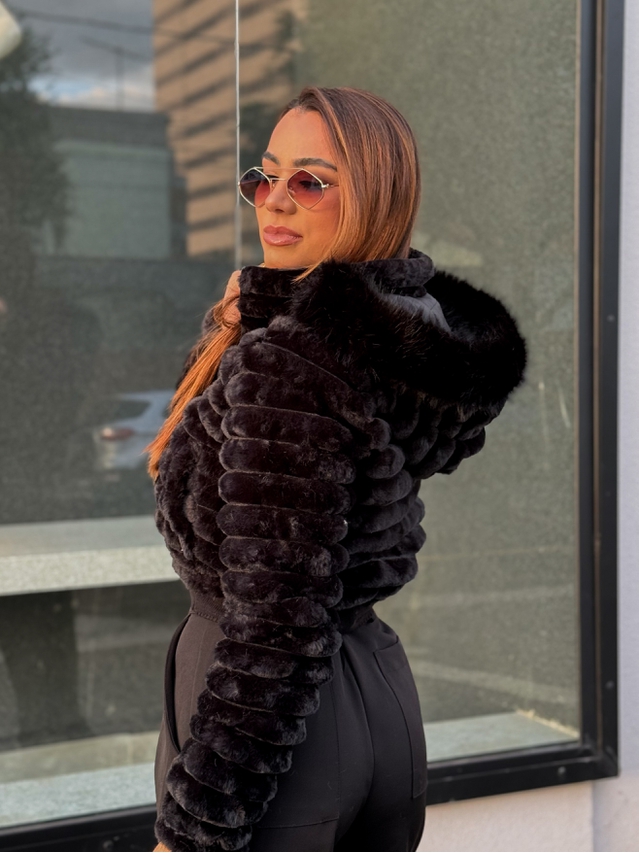 Casaco Dupla Face Dominique Preto