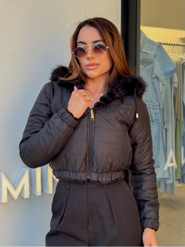 Casaco Dupla Face Dominique Preto