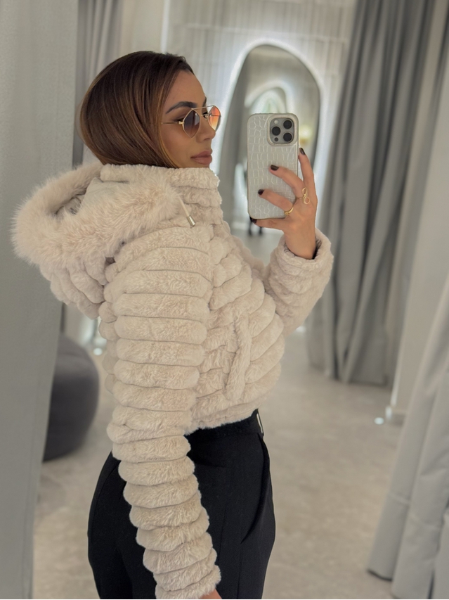 Casaco Dupla Face Dominique Areia 