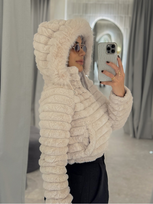 Casaco Dupla Face Dominique Areia 