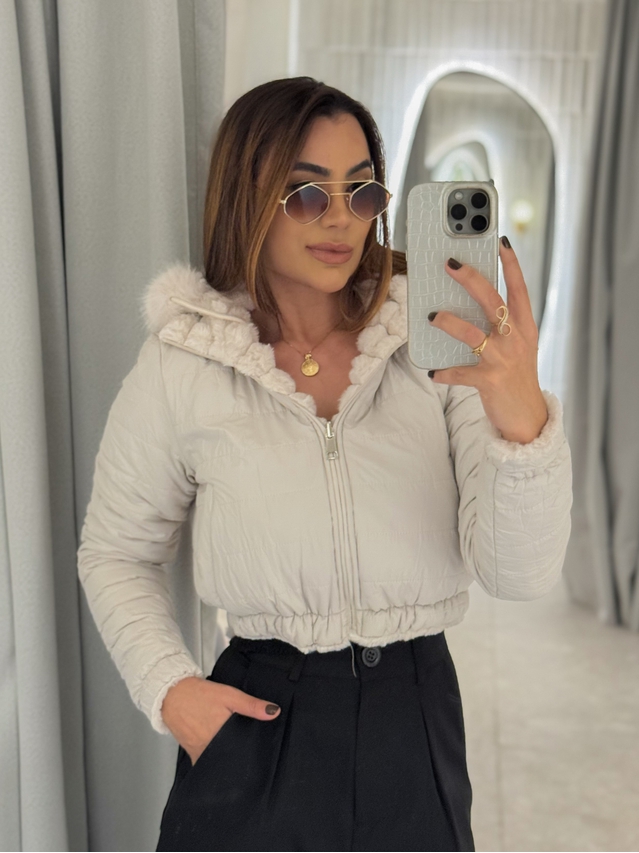 Casaco Dupla Face Dominique Areia 