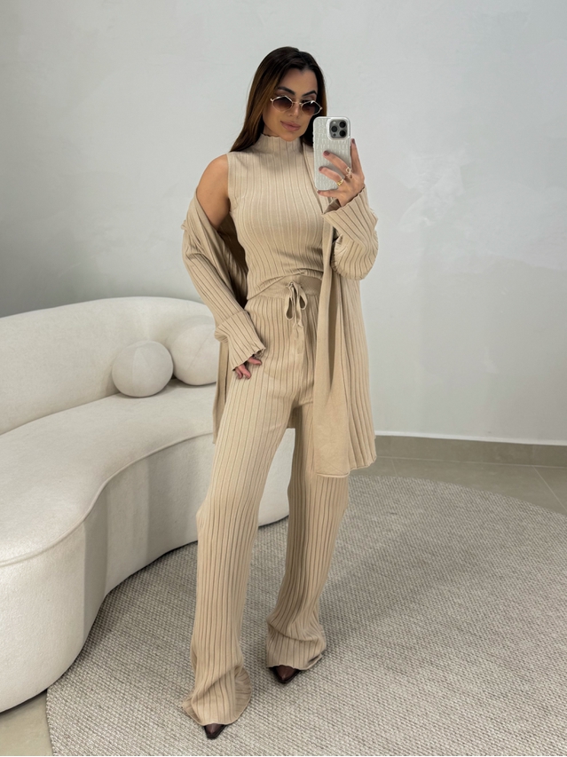 Conjunto 3 peças Gisele Cappuccino