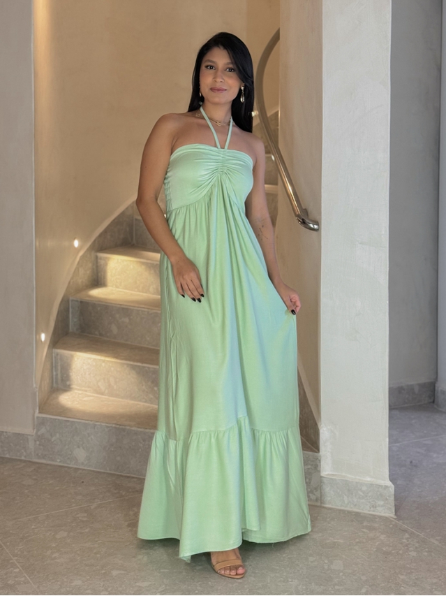 Vestido Midi Amanda Tomara Que Caia Menta 