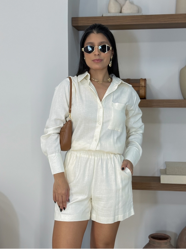 Conjunto Camisa Linho Off