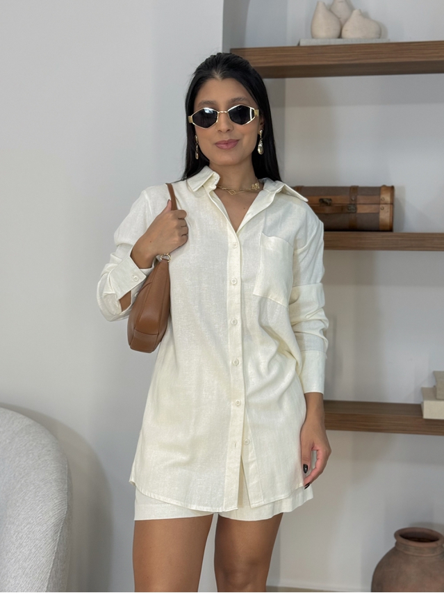 Conjunto Camisa Linho Off