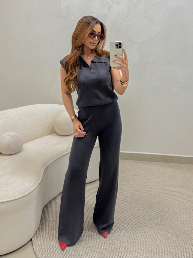 Conjunto Tricot Kira Chumbo