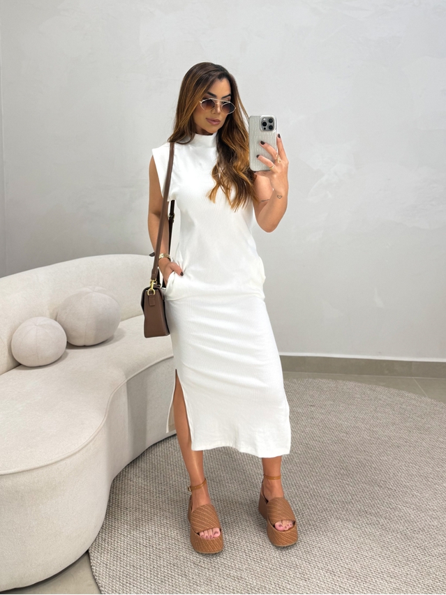 Vestido Canelado Muscle Tee Off