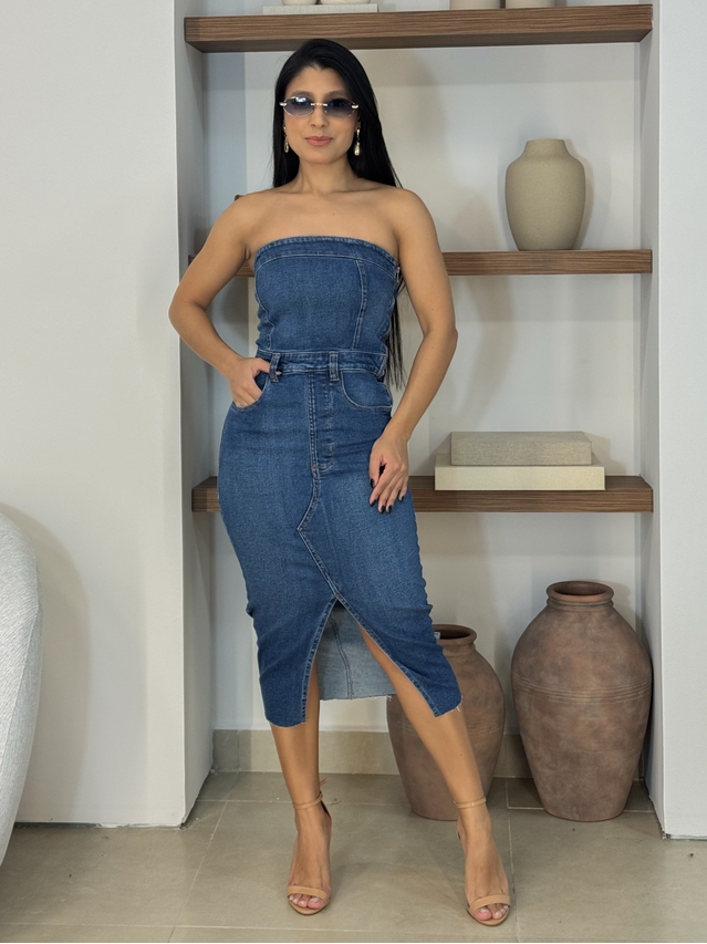 Vestido Midi Jeans 