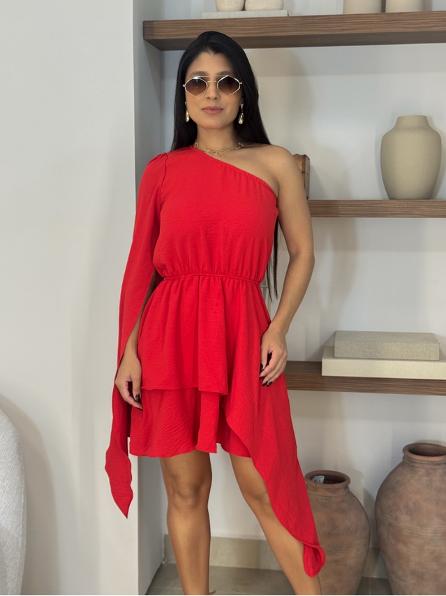 Vestido Nula Manga Becca Vermelho