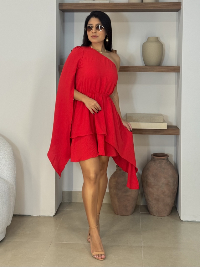 Vestido Nula Manga Becca Vermelho