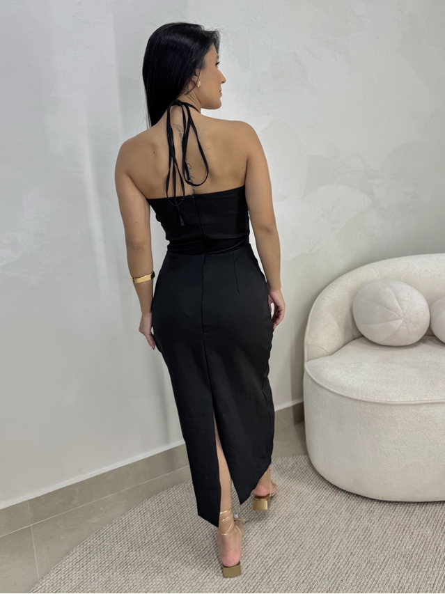 Vestido Midi Rússia Preto