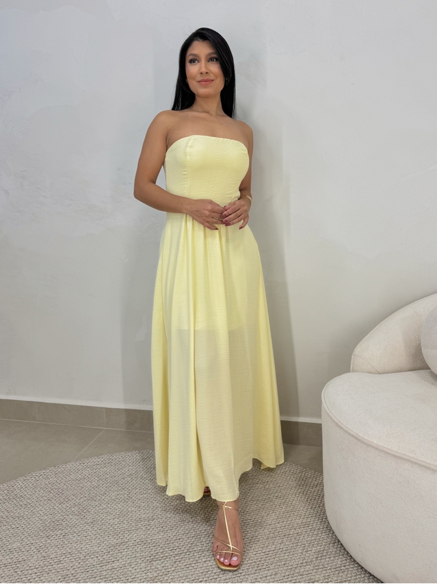 Vestido Tomara Que Caia Aline Amarelo