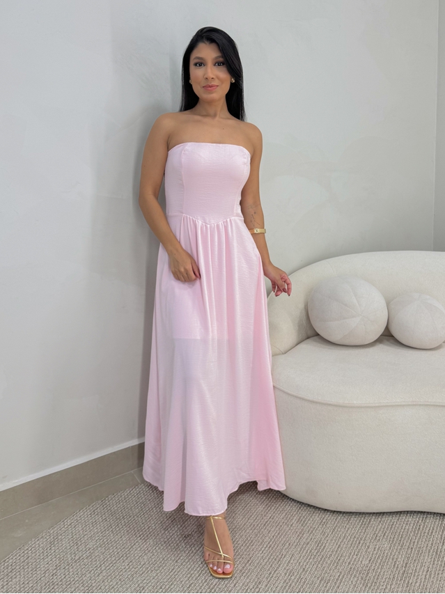 Vestido Tomara Que Caia Aline Rosa