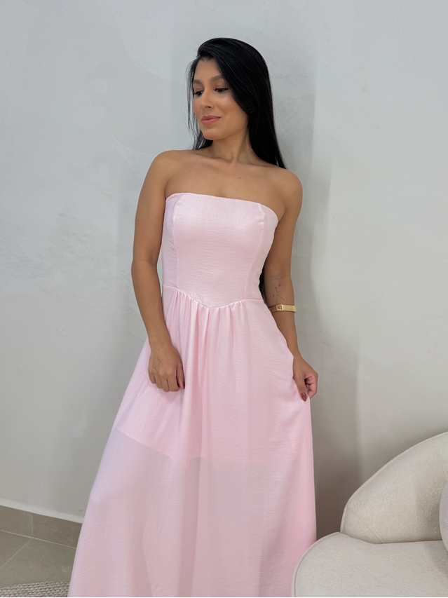 Vestido Tomara Que Caia Aline Rosa