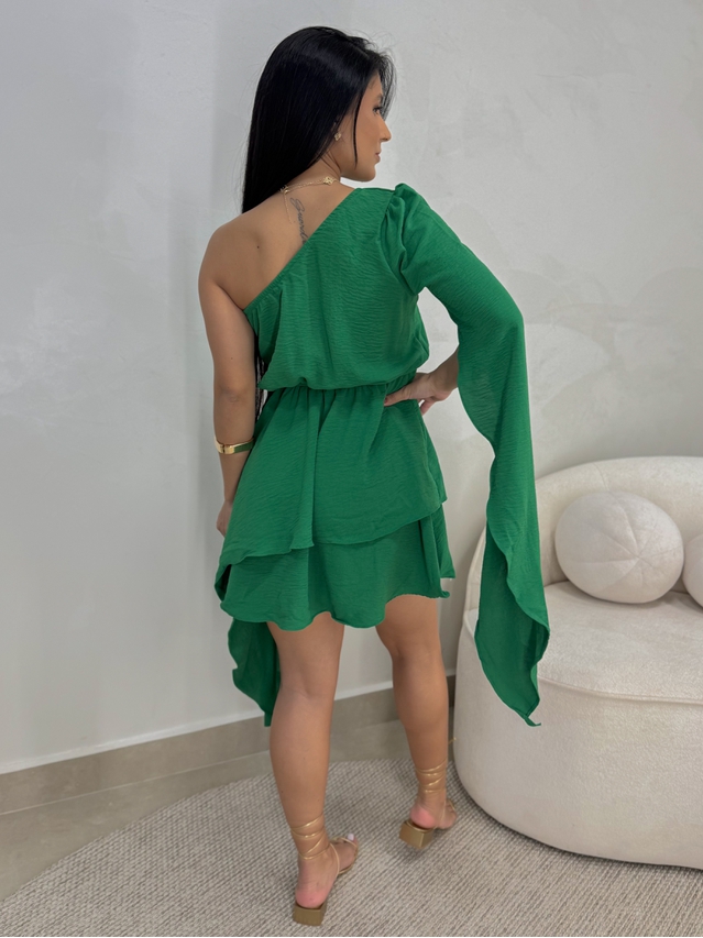 Vestido Nula Manga Becca Verde