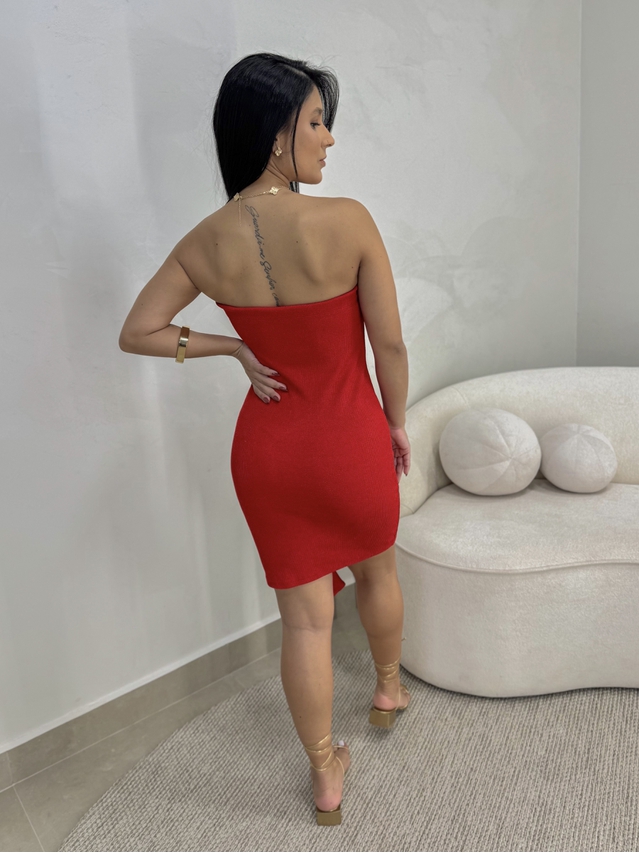 Vestido Babado Manuela Vermelho