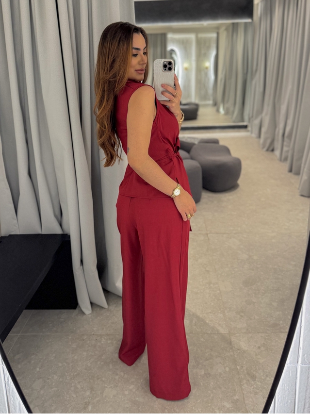 Conjunto Calça Bruxelas Cereja