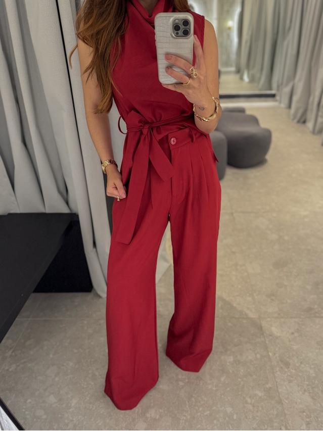 Conjunto Calça Bruxelas Cereja