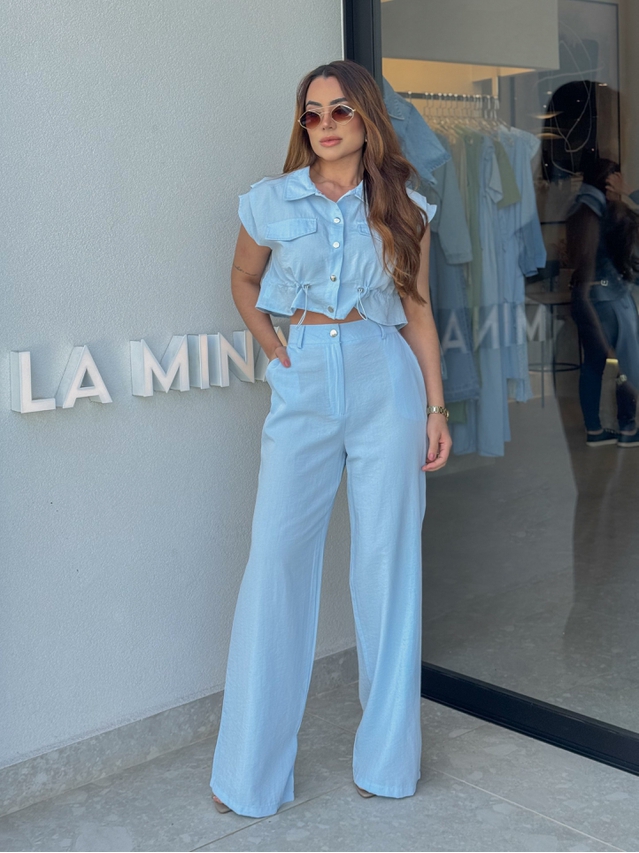 Conjunto Calça Natalia Azul