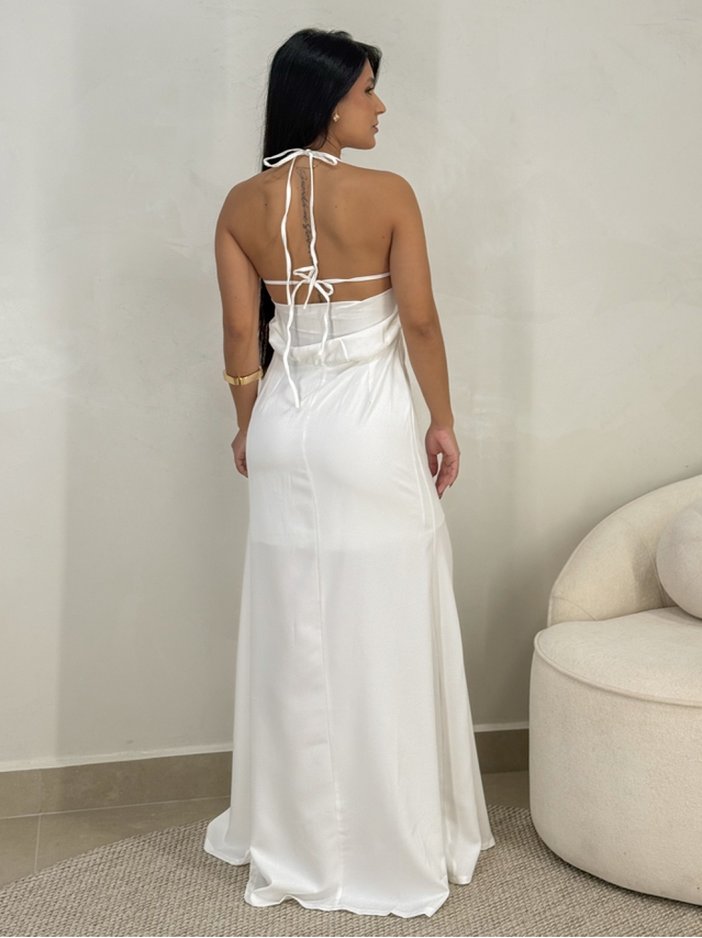 Vestido Franzido Chile Branco