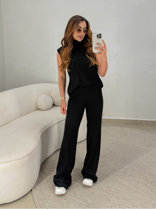 Conjunto Tricot Jamile Preto 