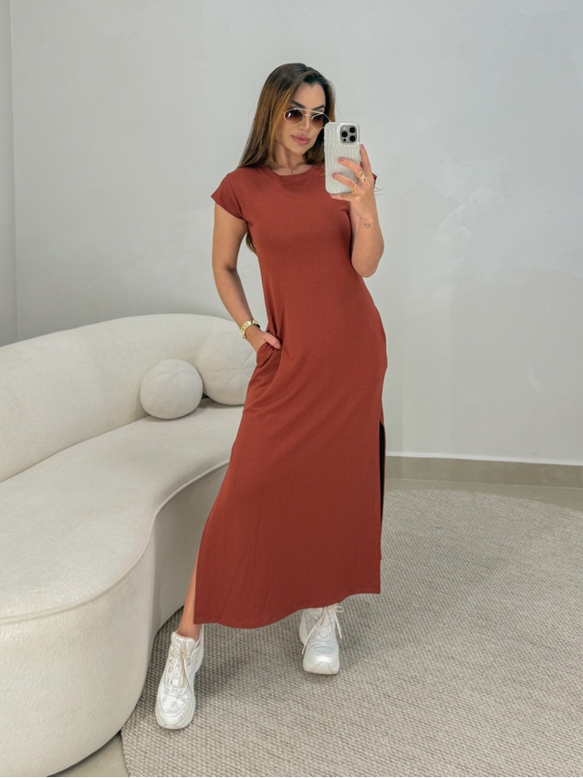 Vestido Muriel Telha