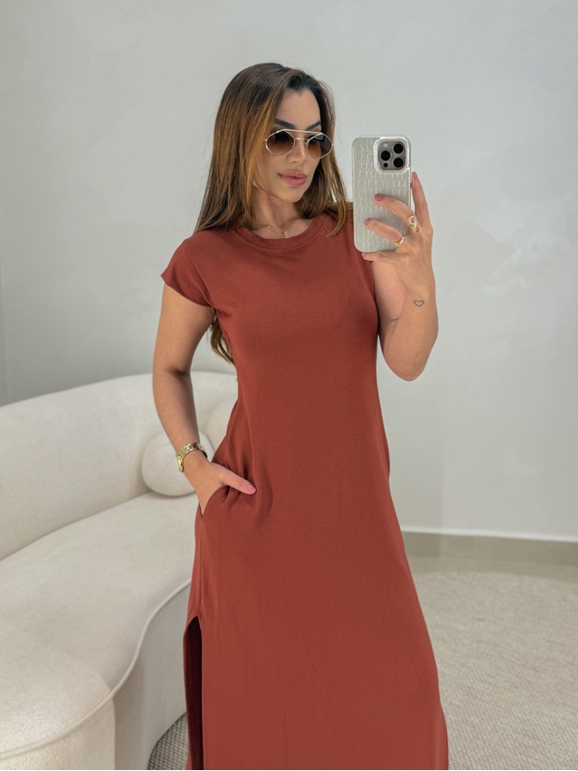 Vestido Muriel Telha