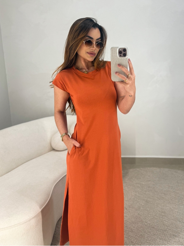 Vestido Muriel Laranja