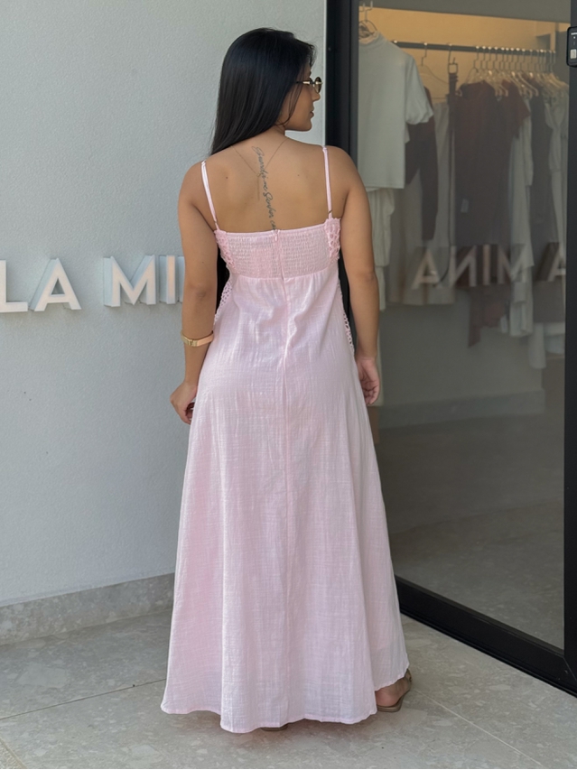 Vestido Laise Alcinha Madeline Rosa