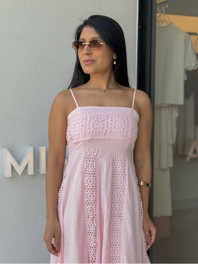 Vestido Laise Alcinha Madeline Rosa