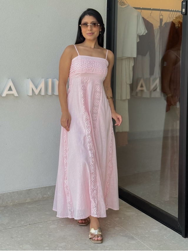 Vestido Laise Alcinha Madeline Rosa