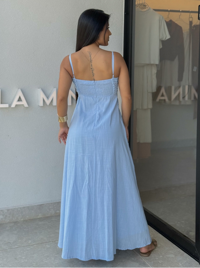 Vestido Laise Alcinha Madeline Azul