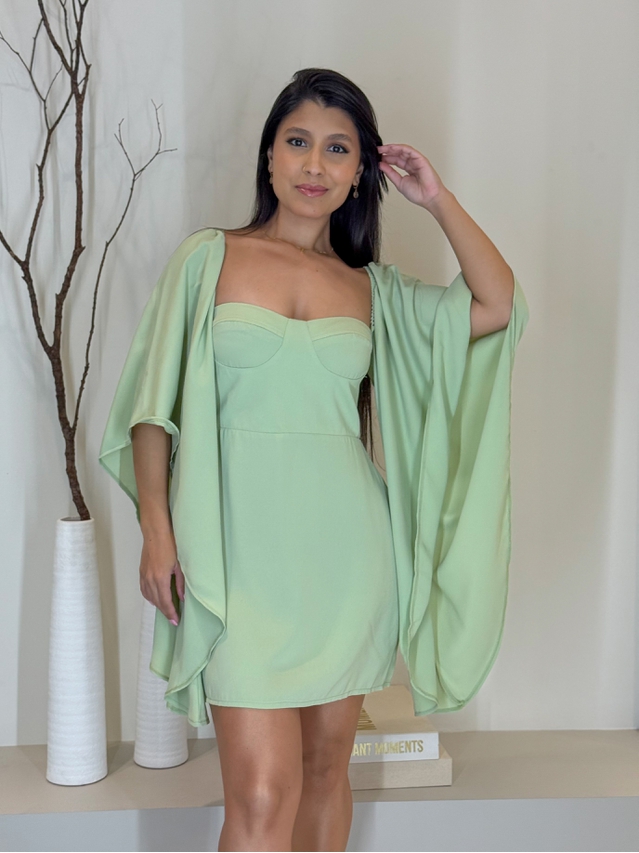 Vestido Meia Taça Denise Verde