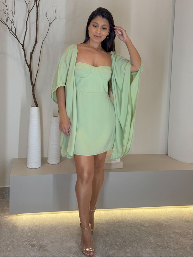 Vestido Meia Taça Denise Verde