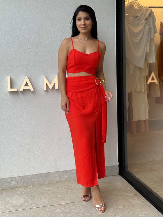 Conjunto Saia Anne Vermelho