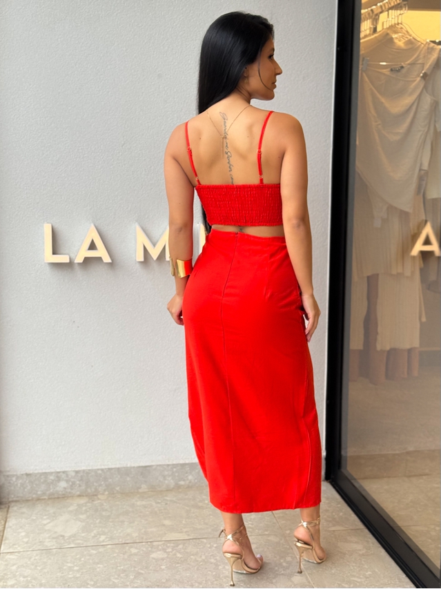 Conjunto Saia Anne Vermelho