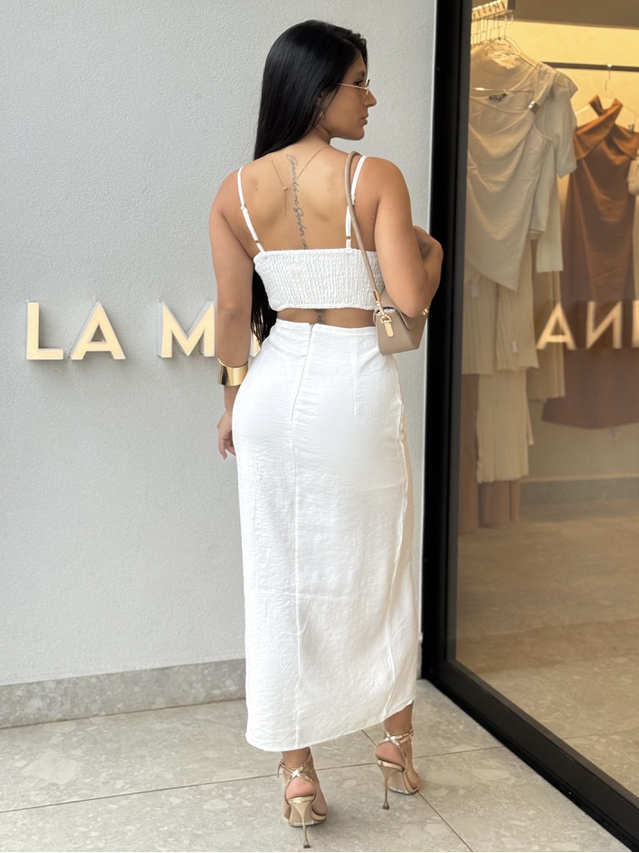 Conjunto Saia Anne Branco 