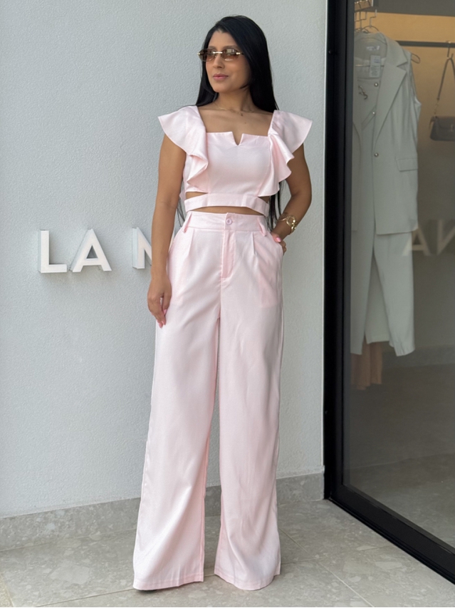 Conjunto Calça Isadora Rosa Bebê