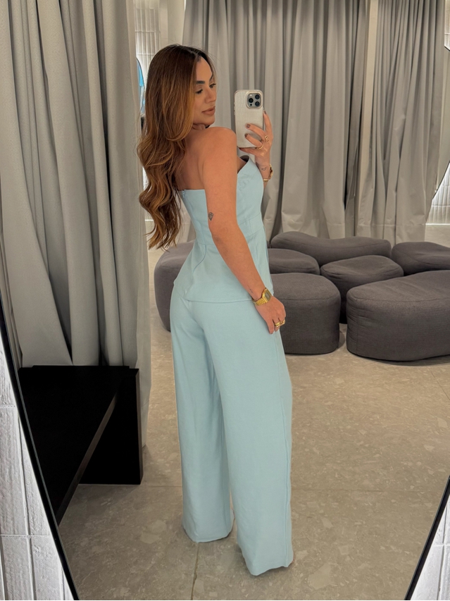 Macacão Fivela Cibele Azul