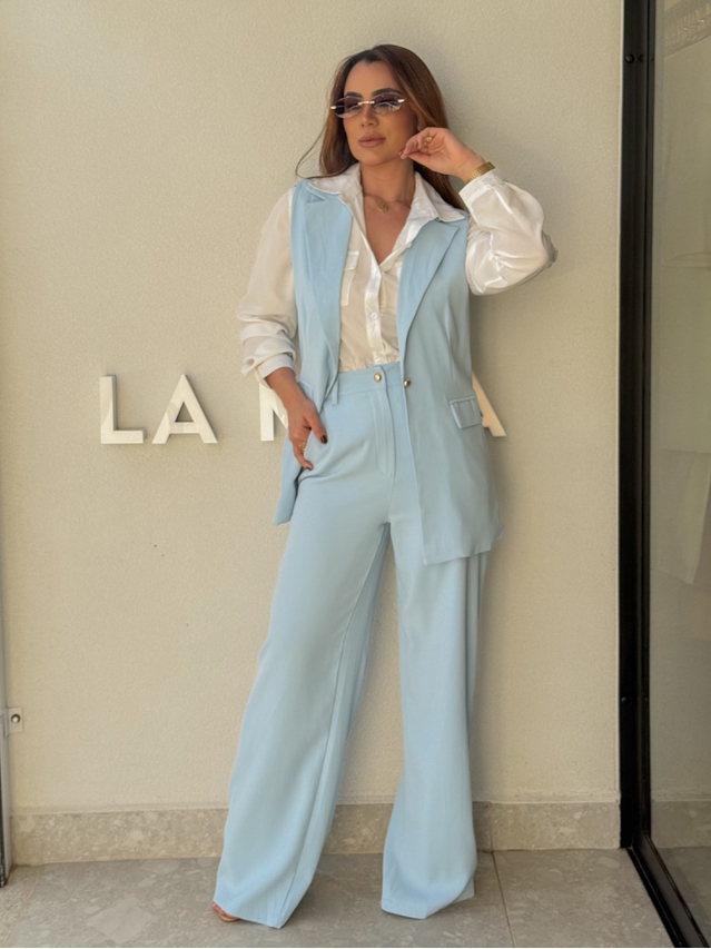 Conjunto Colete Eloise Azul